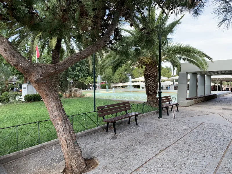 Relax in the green oasis of Nea Smyrni square in Athens